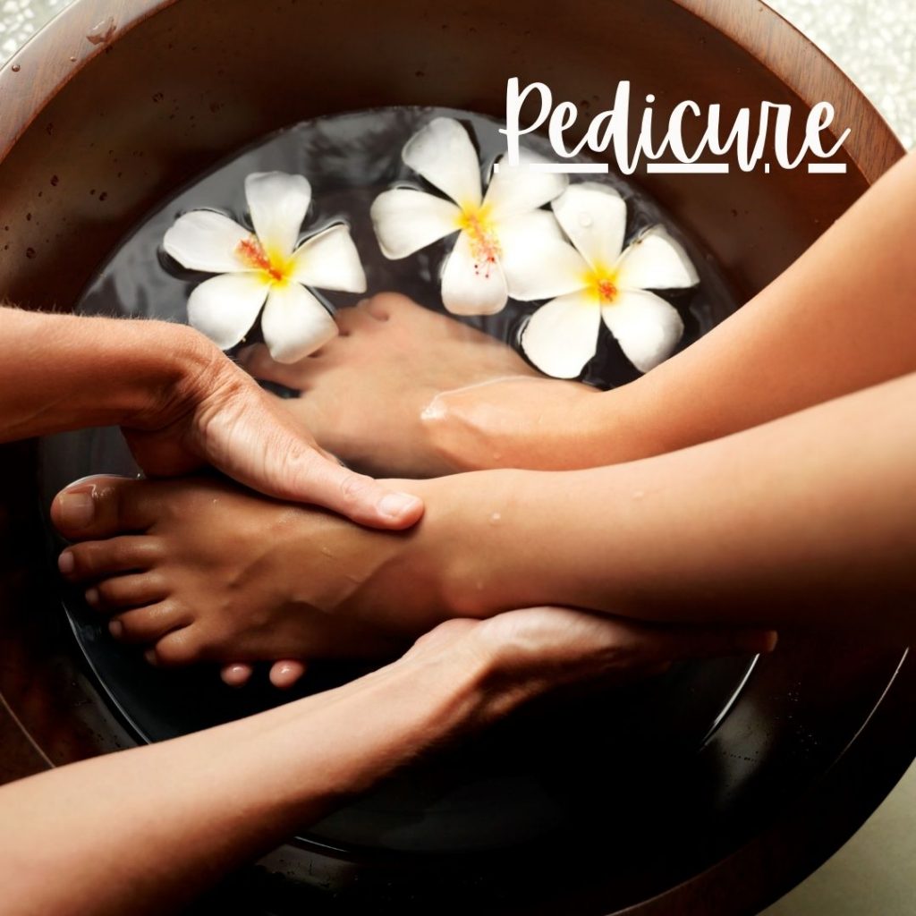 Girl enjoying a Pedicure at Labes Women Salon - Doorstep Salon Services in Jamshedpur