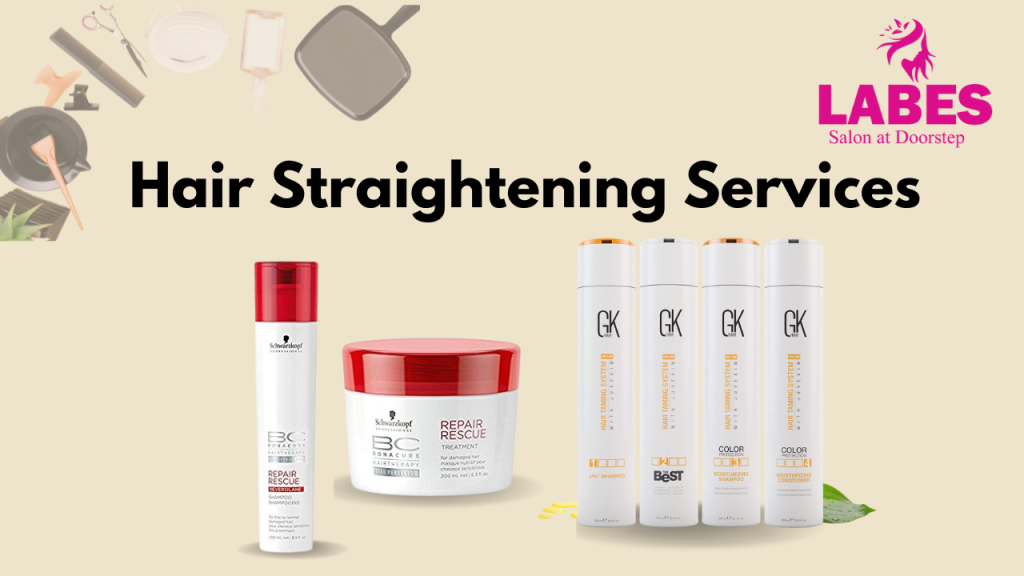 Hair Straightening Services by labes women salon in jamshedpur