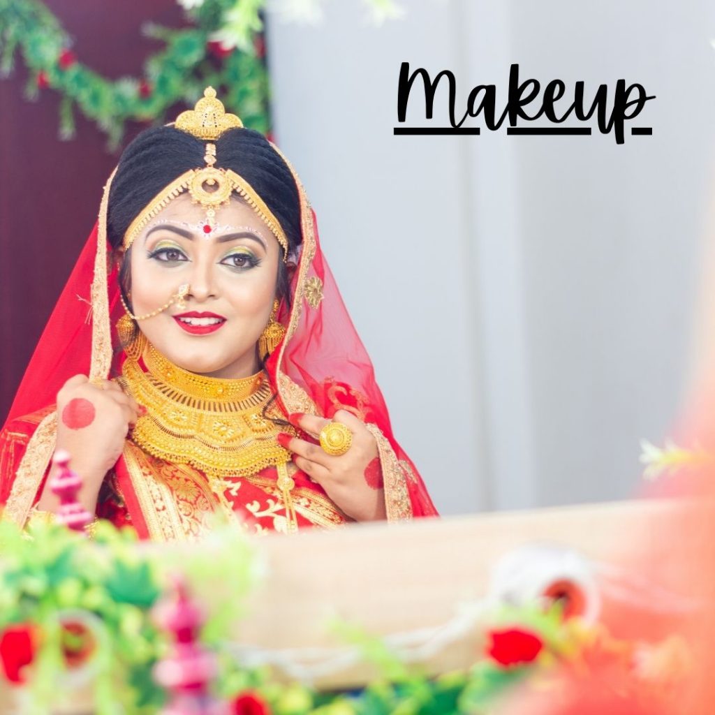 Girl getting Makeup done at Labes Women Salon - Doorstep Salon Services in Jamshedpur