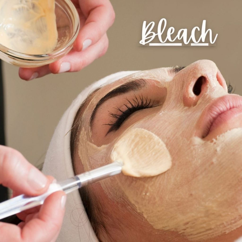Girl undergoing a Bleach Treatment at Labes Women Salon - Doorstep Salon Services in Jamshedpur