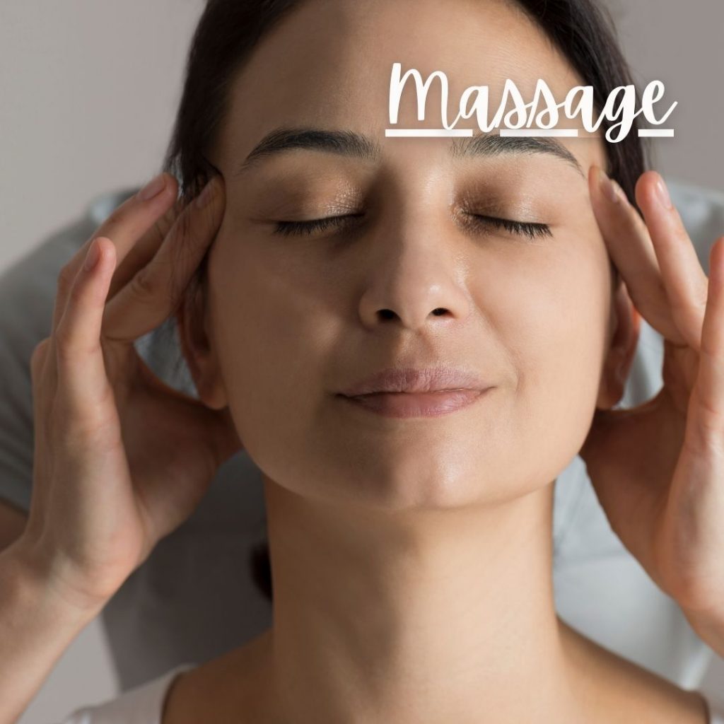 Girl enjoying a Head Massage at Labes Women Salon - Doorstep Salon Services in Jamshedpur